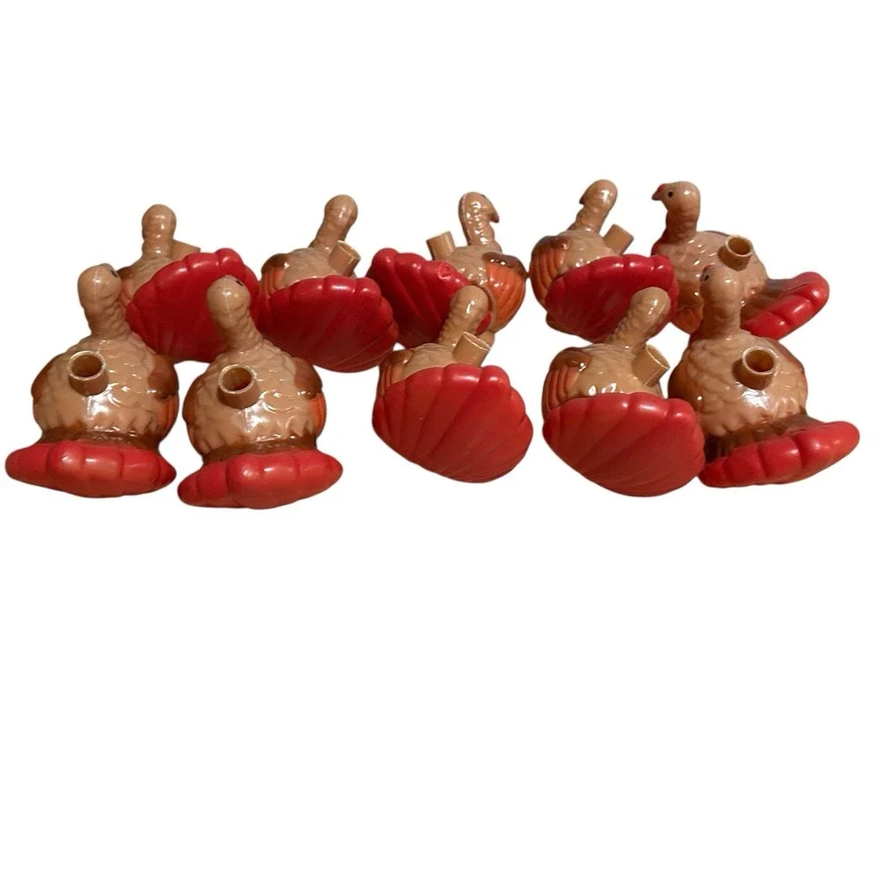 Turkey‎ Blow Mold Light String Covers Thanksgiving Set Of 10 Fall Decor